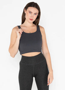 TANK TOP | RIBBED SQUARE NECK-Basic-CEST MOI-ONE-LEAD-Coriander