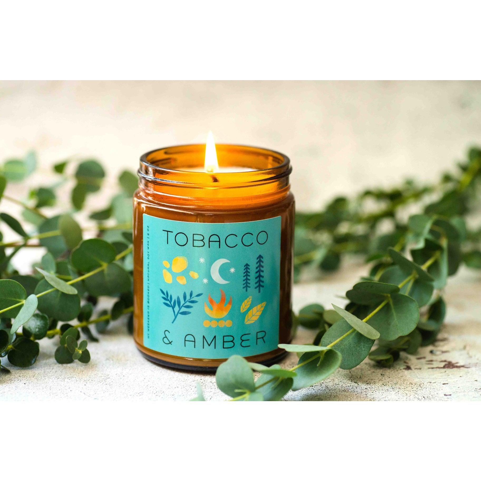 TOBACCO AND AMBER SOY CANDLE-Candle-MY WEEKEND IS BOOKED-Coriander