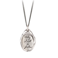 TODAY I WILL BE FEARLESS TALISMAN - SILVER-Necklace-PYRRHA DESIGN-Coriander