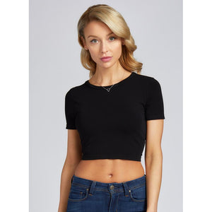 TOP | CROP-Basic-CEST MOI-ONE SIZE-Black-Coriander