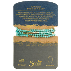 TURQUOISE STONE OF THE SKY WRAP BRACELET-bracelet-SCOUT-Coriander
