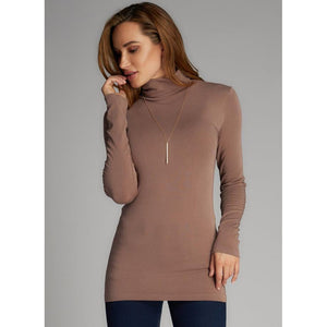 TURTLENECK TOP | LONGSLEEVE-Basics-CEST MOI-ONE SIZE-MOCHA-Coriander