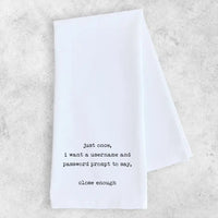 USERNAME AND PASSWORD TEA TOWEL-Tea Towel-DEV D & CO-Coriander