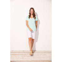 V NECK TEE-Top-ESCAPE-Coriander