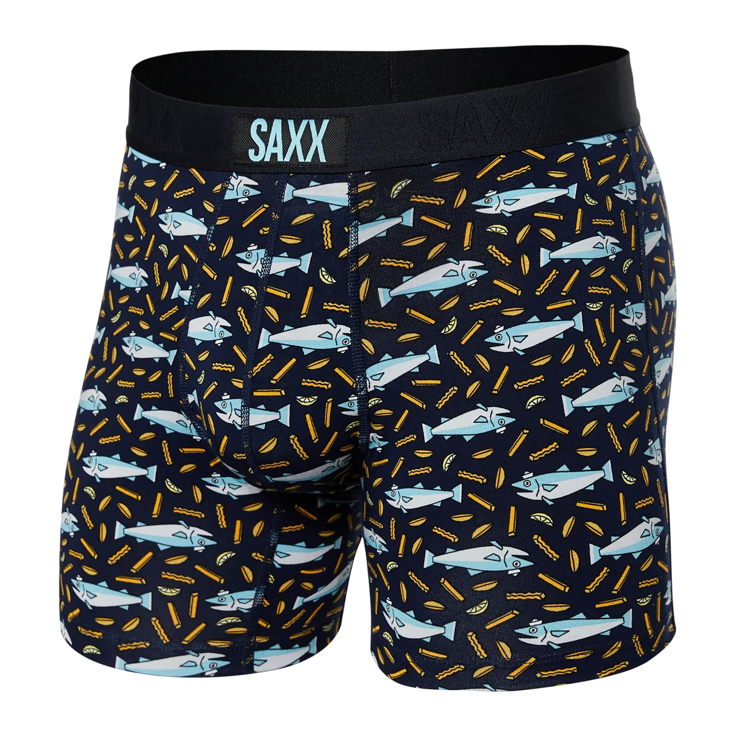 VIBE - FISH AND CHIPS-Underwear-SAXX-SMALL-FISH & CHIPS NAVY-Coriander