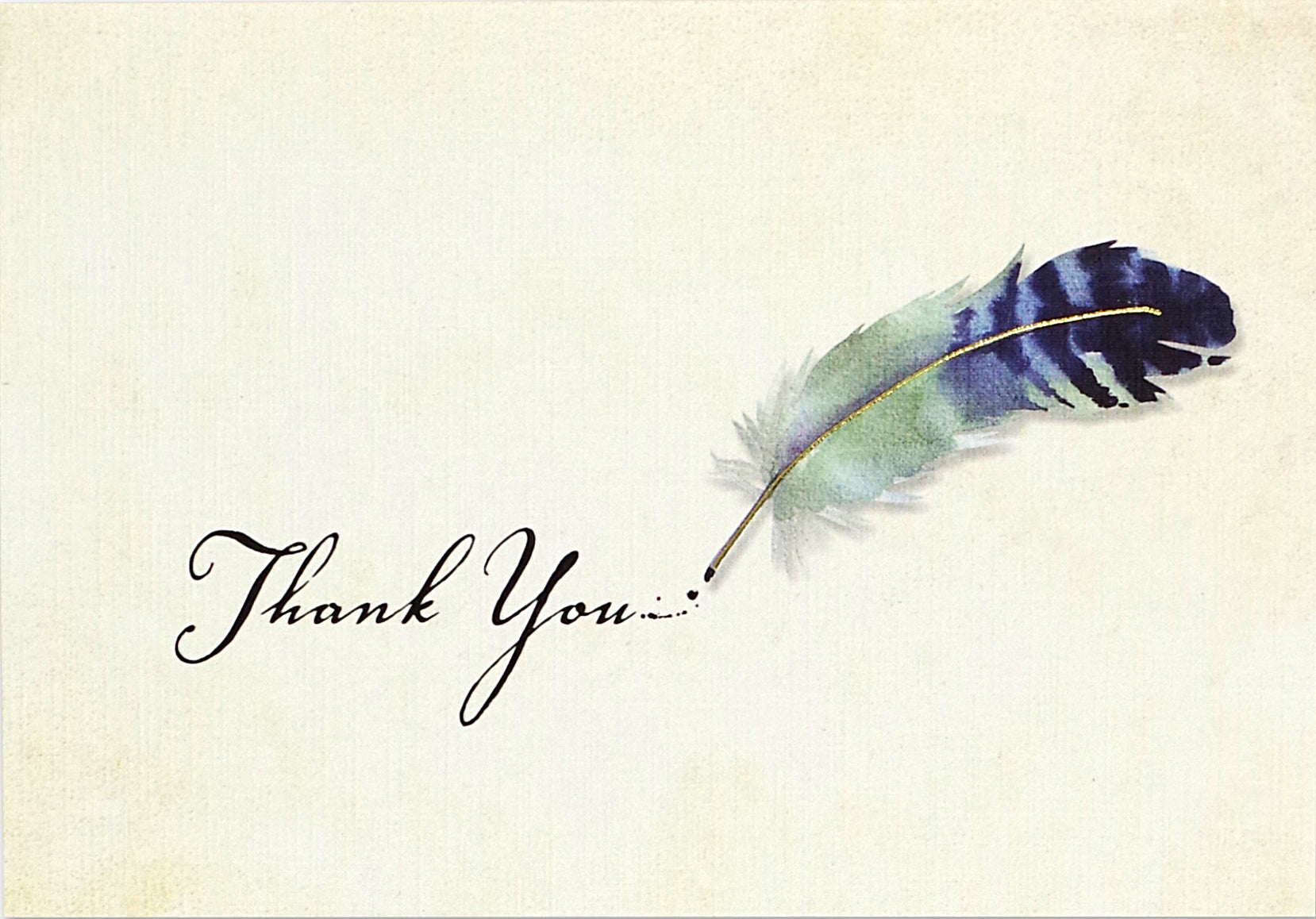 WATERCOLOUR QUILL BOXED THANK-YOU NOTES-Boxed Cards-PETER PAUPER PRESS-Coriander