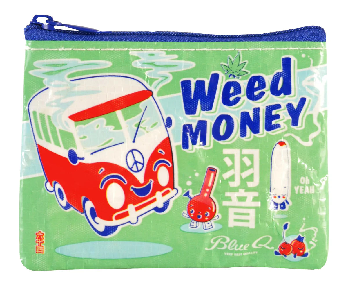 WEED MONEY COIN PURSE-Purse-BLUE Q-Coriander