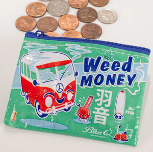 WEED MONEY COIN PURSE-Purse-BLUE Q-Coriander