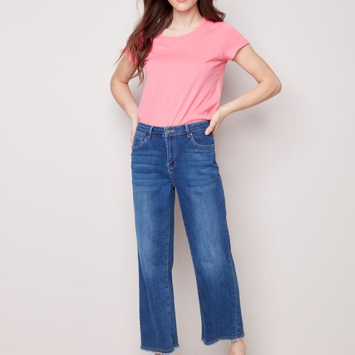 WIDE LEG DENIM PANT-Denim-CHARLIE B-Coriander