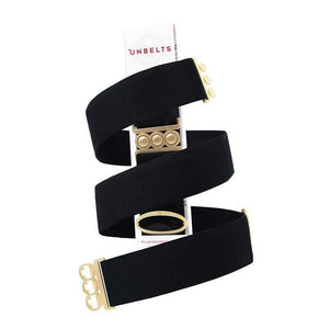 WOMEN'S BELT | CLASSIC UNBELT-Belt-UNBELTS-BLACK W- GOLD-Coriander