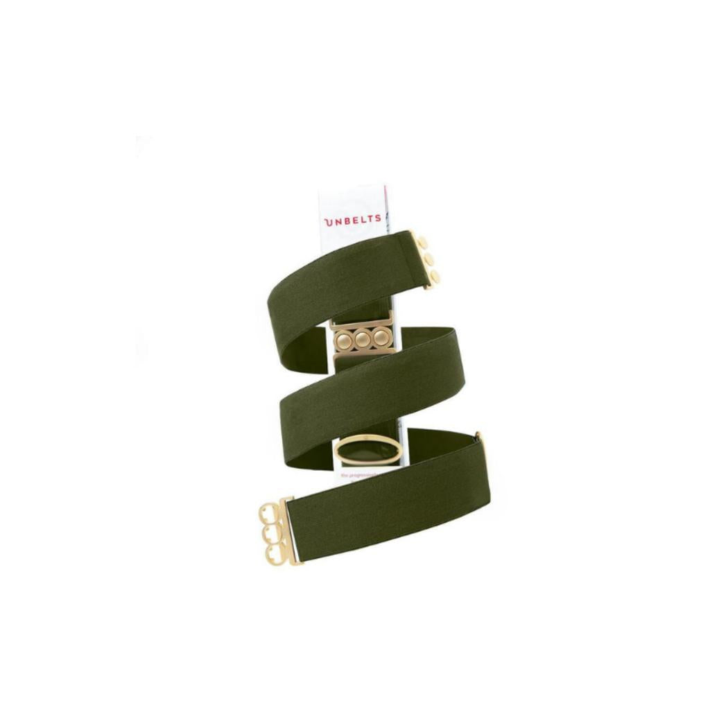 WOMEN'S BELT | CLASSIC UNBELT-Belt-UNBELTS-OLIVE W- GOLD-Coriander