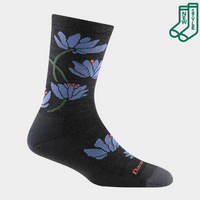WOMEN'S CREW SOCK | LILIES-Socks-DARN TOUGH-Coriander