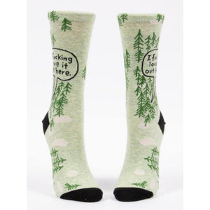 WOMEN'S SOCK | F*CKING LOVE IT OUT HERE-sock-BLUE Q-Coriander
