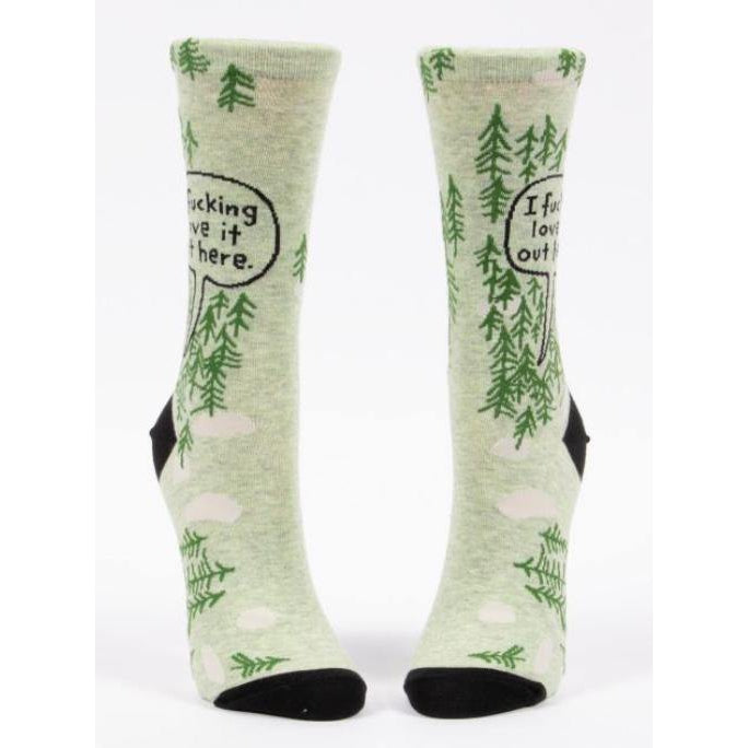WOMEN'S SOCK | F*CKING LOVE IT OUT HERE-sock-BLUE Q-Coriander