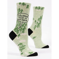 WOMEN'S SOCK | F*CKING LOVE IT OUT HERE-sock-BLUE Q-Coriander