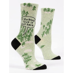 WOMEN'S SOCK | F*CKING LOVE IT OUT HERE-sock-BLUE Q-Coriander
