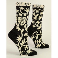WOMEN'S SOCK | I MADE A GOOD KID-socks-BLUE Q-Coriander