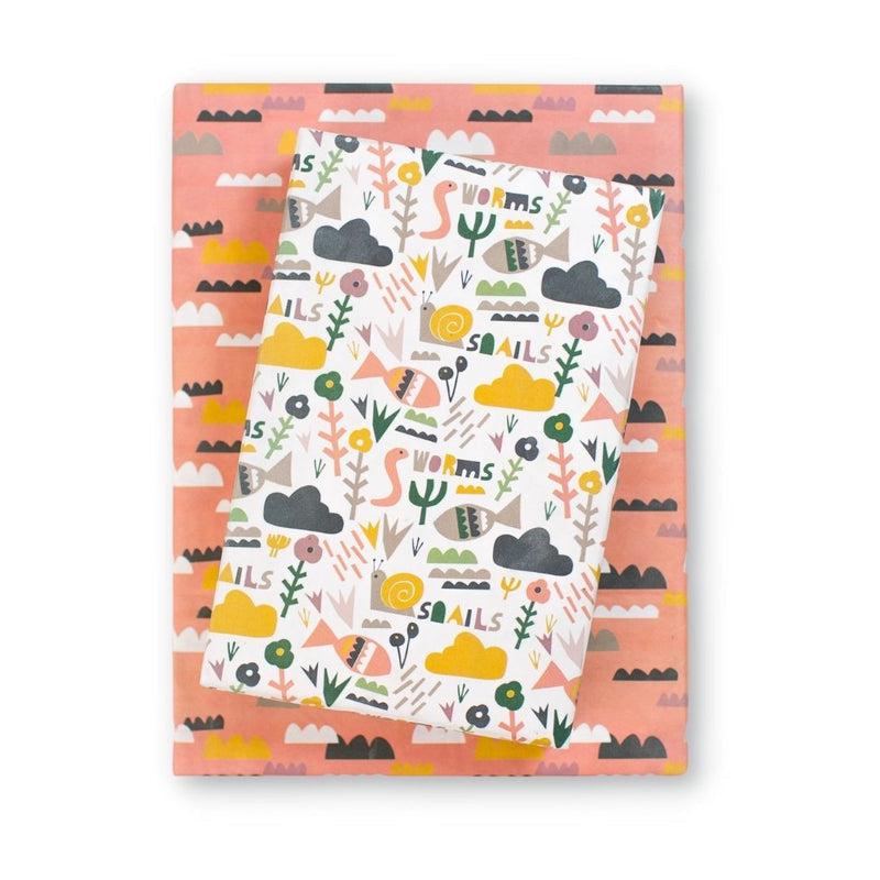 WORMS WRAPPING PAPER-Books & Stationery-WRAPPILY-Coriander