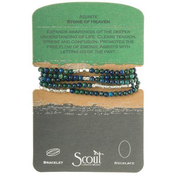 WRAP BRACELET | AZURITE STONE OF HEAVEN-Bracelet-SCOUT CURATED WEARS-Coriander
